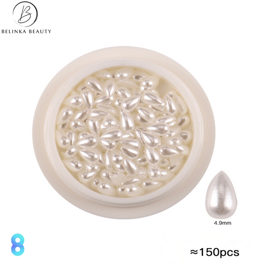 Mix of crystals for nails - Pearl Drip Set 8